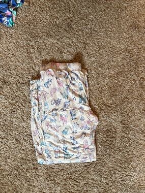 Lilly Pulitzer Cream Pajama Pants with Pink and Blue Dog Print